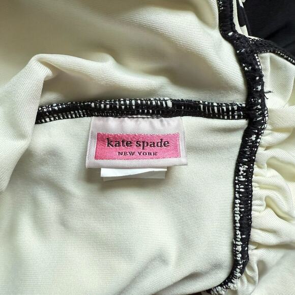 Kate Spade New York 'Geranium Grove' Belted Plunge Halter 1Pc Black White Floral - Picture 9 of 12